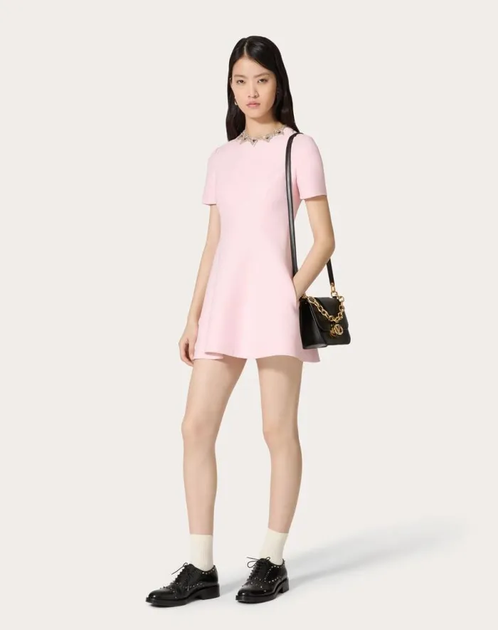Valentino Dresses Woman Embroidered Crepe Couture Short Dress For Woman In Comfit Comfit Valentino Dresses Woman Embroidered Crepe Couture Short Dress For Woman In Comfit Comfit