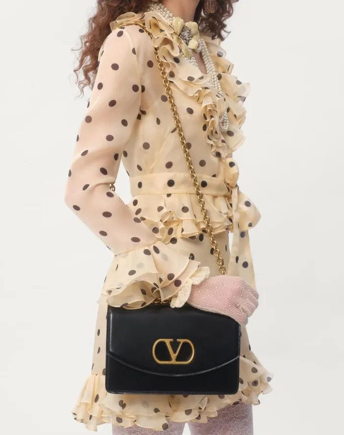 Valentino Dresses Woman Short Dress In Organza With Polka Dot Print For Woman In Ivoryblack Ivoryblack Valentino Dresses Woman Short Dress In Organza With Polka Dot Print For Woman In Ivoryblack Ivoryblack