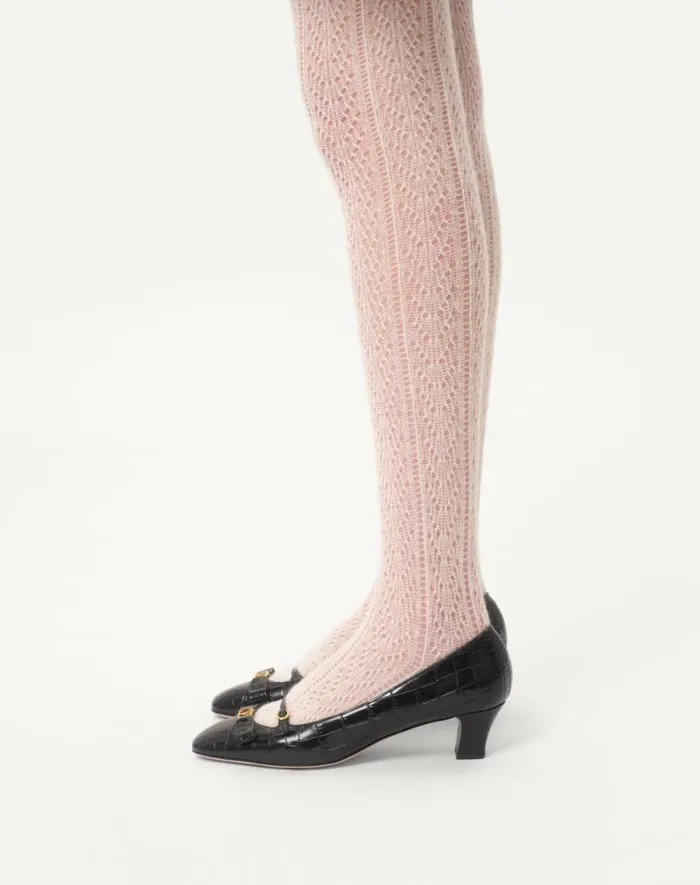 Valentino Dresses Woman Short Dress In Toute La V Jacquard For Woman In Nightcream Nightcream Valentino Dresses Woman Short Dress In Toute La V Jacquard For Woman In Nightcream Nightcream