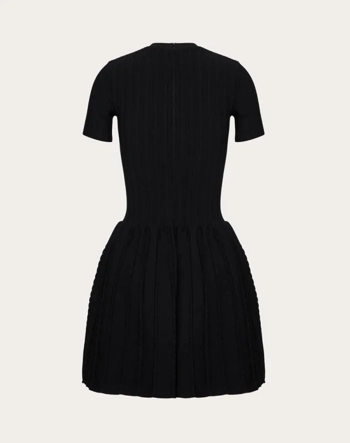 Valentino Dresses Woman Stretched Viscose Knit Dress For Woman In Black Black Valentino Dresses Woman Stretched Viscose Knit Dress For Woman In Black Black