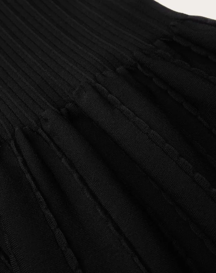 Valentino Dresses Woman Stretched Viscose Knit Dress For Woman In Black Black Valentino Dresses Woman Stretched Viscose Knit Dress For Woman In Black Black