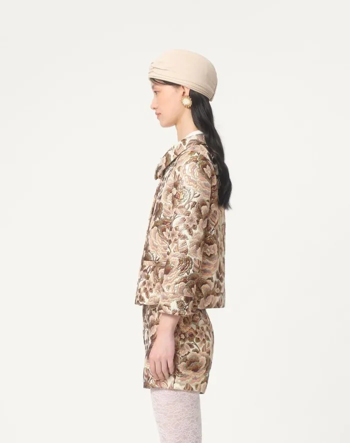 Valentino Jackets And Blazers Woman Apres L039hiver Matelasse039 Rose Lurex Jacket For Woman In Lattepink Lurex Lattepink Lurex Valentino Jackets And Blazers Woman Apres L039hiver Matelasse039 Rose Lurex Jacket For Woman In Lattepink Lurex Lattepink Lurex