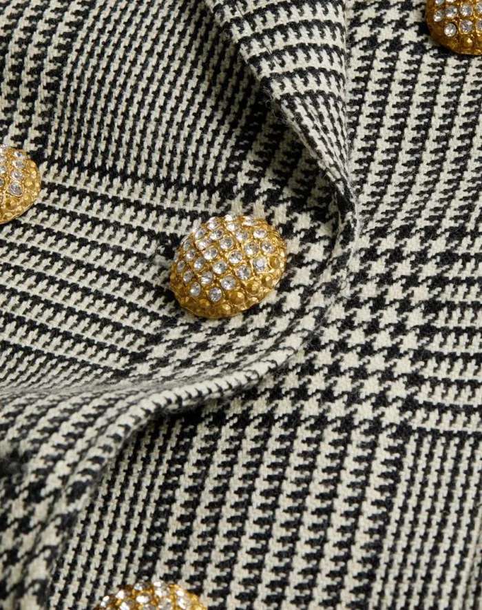 Valentino Jackets And Blazers Woman Houndstooth Wool Blazer For Woman In Ivoryblack Ivoryblack Valentino Jackets And Blazers Woman Houndstooth Wool Blazer For Woman In Ivoryblack Ivoryblack