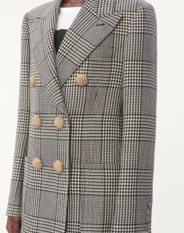 Valentino Jackets And Blazers Woman Houndstooth Wool Blazer For Woman In Ivoryblack Ivoryblack Valentino Jackets And Blazers Woman Houndstooth Wool Blazer For Woman In Ivoryblack Ivoryblack