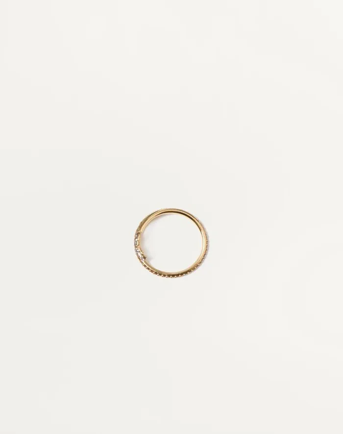 Valentino Jewelry Woman Vlogo Signature Metal And Swarovski Crystal Ring For Woman In Gold Gold Valentino Jewelry Woman Vlogo Signature Metal And Swarovski Crystal Ring For Woman In Gold Gold