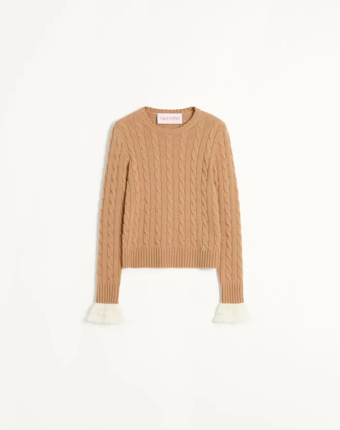 Valentino Knitwear Woman Cashmere Sweater For Woman In Ivory Ivory