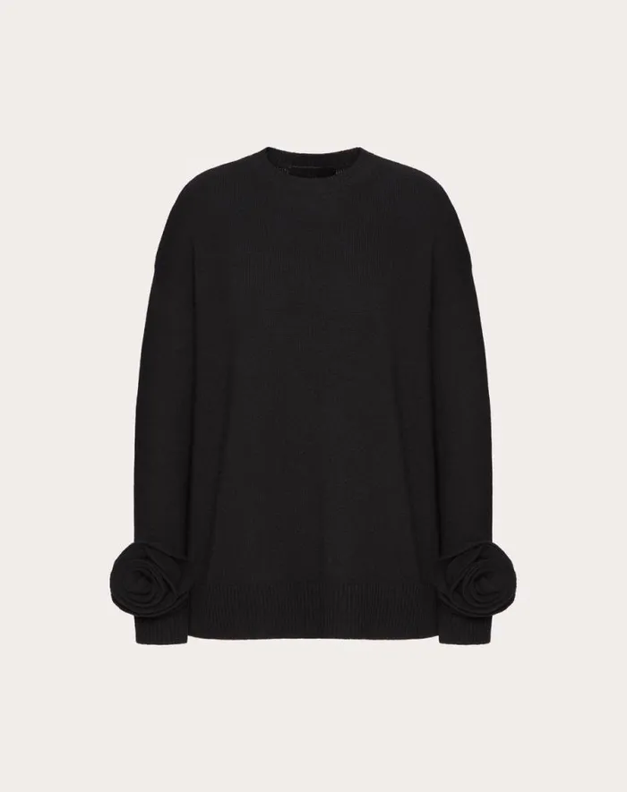 Valentino Knitwear Woman Wool Sweater For Woman In Black Black