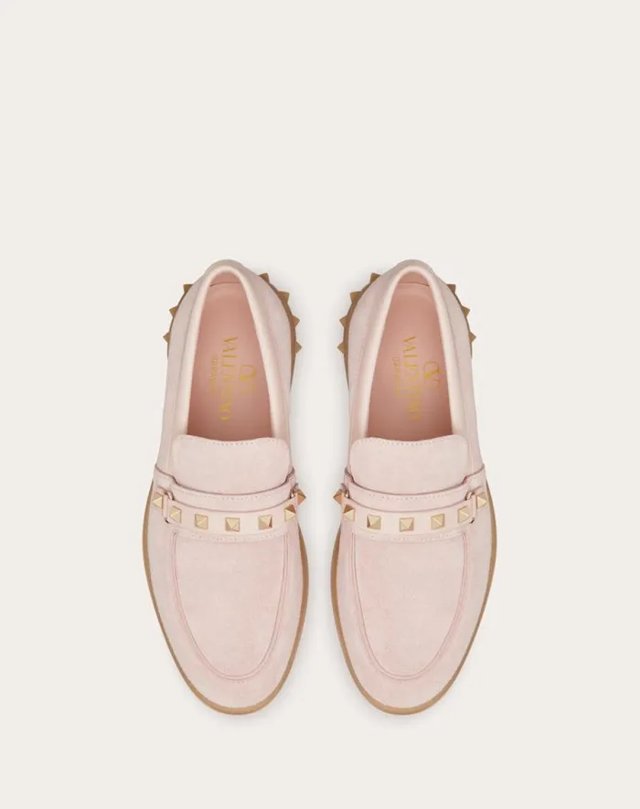 Valentino Loafers And Oxfords Woman Leisure Flows Split Leather Loafer For Woman In Cappuccino Cappuccino Valentino Loafers And Oxfords Woman Leisure Flows Split Leather Loafer For Woman In Cappuccino Cappuccino