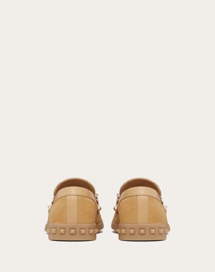 Valentino Loafers And Oxfords Woman Leisure Flows Split Leather Loafer For Woman In Cappuccino Cappuccino Valentino Loafers And Oxfords Woman Leisure Flows Split Leather Loafer For Woman In Cappuccino Cappuccino