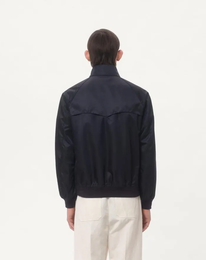 Valentino Outerwear Man Nylon Blouson With Vlogo Patch For Man In Navy Navy Valentino Outerwear Man Nylon Blouson With Vlogo Patch For Man In Navy Navy