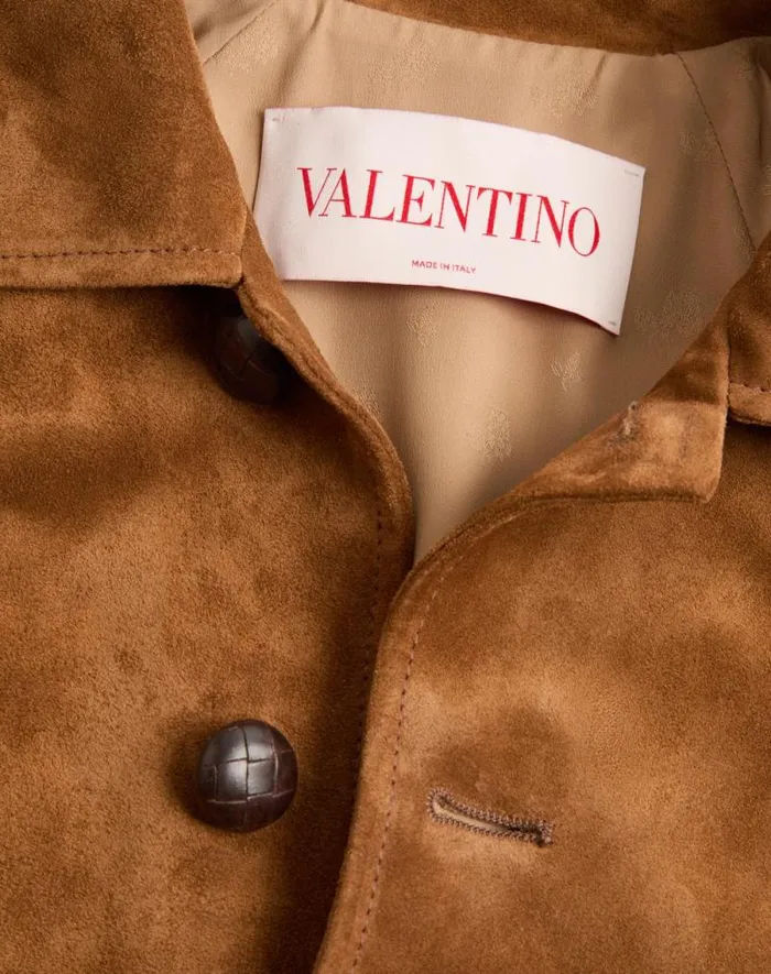 Valentino Outerwear Man Suede Jacket For Man In Tan Tan Valentino Outerwear Man Suede Jacket For Man In Tan Tan