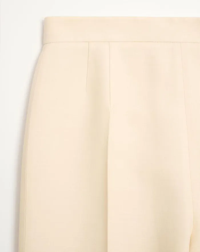 Valentino Pants And Shorts Woman Crepe Couture Pants For Woman In Ivory Ivory