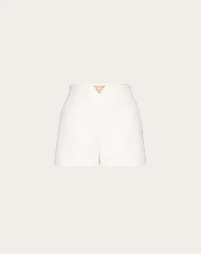 Valentino Pants And Shorts Woman Crepe Couture Shorts For Woman In Black Black