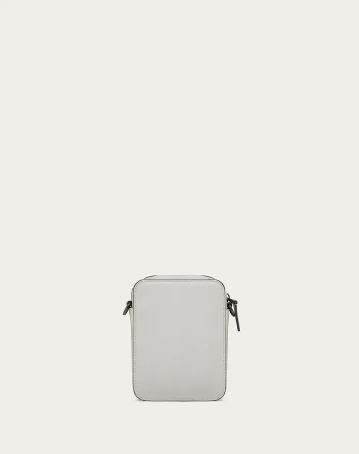 Valentino Shoulder Bags Man Mini Valentino Garavani Loc Crossbody Calfskin Bag For Man In Black Black Valentino Shoulder Bags Man Mini Valentino Garavani Loc Crossbody Calfskin Bag For Man In Black Black