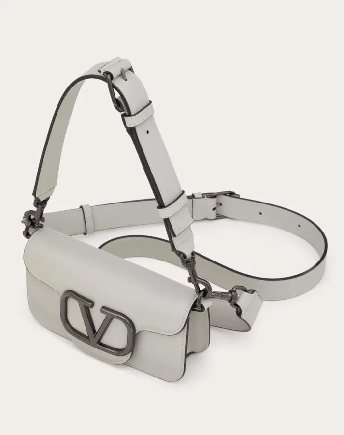 Valentino Shoulder Bags Man Mini Valentino Garavani Loc Crossbody Calfskin Bag For Man In Black Black Valentino Shoulder Bags Man Mini Valentino Garavani Loc Crossbody Calfskin Bag For Man In Black Black