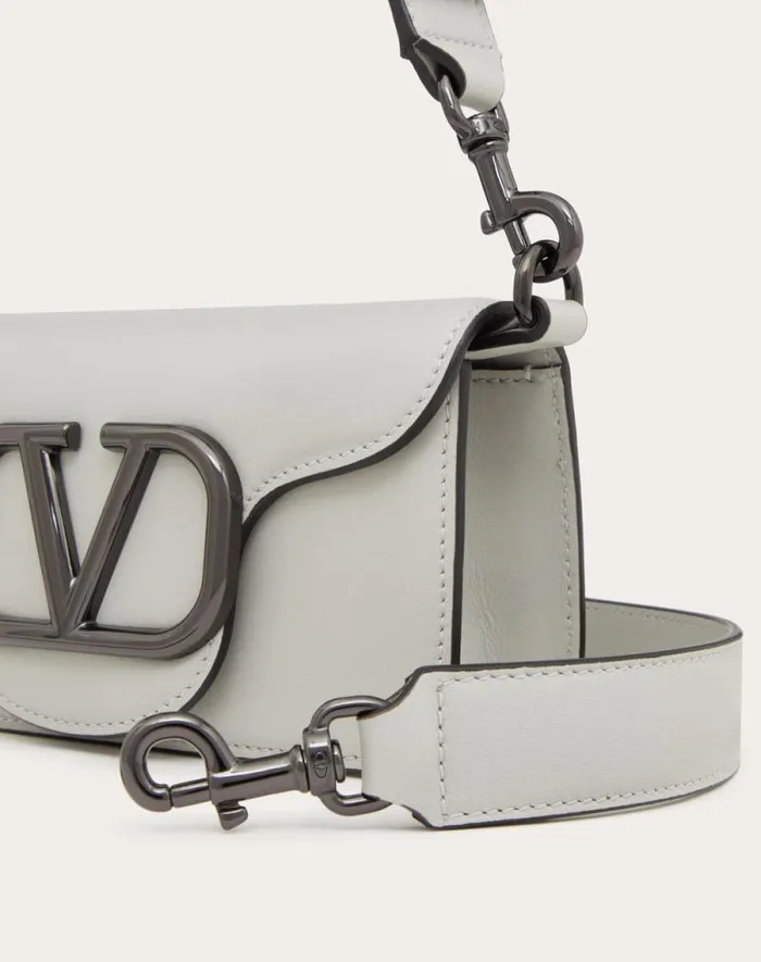 Valentino Shoulder Bags Man Mini Valentino Garavani Loc Crossbody Calfskin Bag For Man In Black Black Valentino Shoulder Bags Man Mini Valentino Garavani Loc Crossbody Calfskin Bag For Man In Black Black