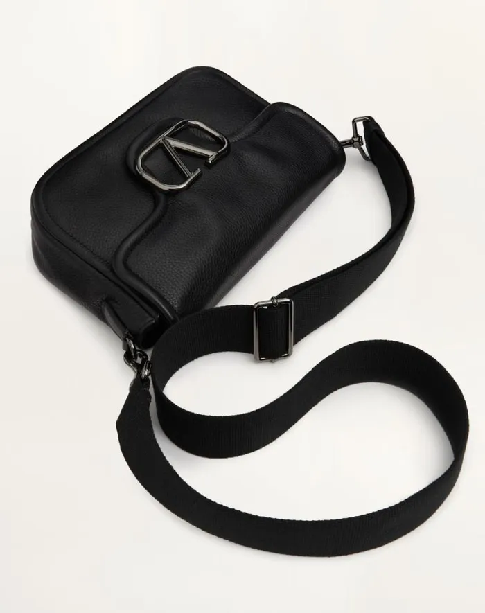 Valentino Shoulder Bags Man Valentino Garavani Alltime Grainy Calfskin Shoulder Bag For Man In Black Black Valentino Shoulder Bags Man Valentino Garavani Alltime Grainy Calfskin Shoulder Bag For Man In Black Black
