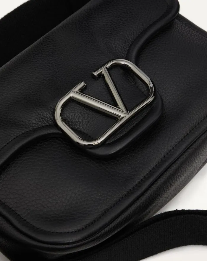 Valentino Shoulder Bags Man Valentino Garavani Alltime Grainy Calfskin Shoulder Bag For Man In Black Black Valentino Shoulder Bags Man Valentino Garavani Alltime Grainy Calfskin Shoulder Bag For Man In Black Black