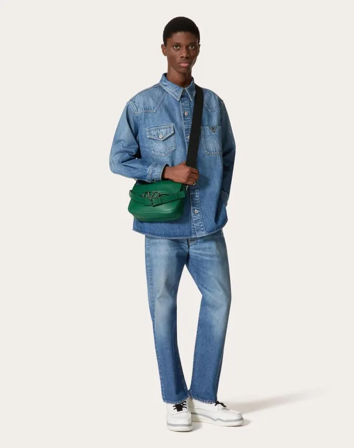Valentino Shoulder Bags Man Valentino Garavani Alltime Grainy Calfskin Shoulder Bag For Man In Black Black Valentino Shoulder Bags Man Valentino Garavani Alltime Grainy Calfskin Shoulder Bag For Man In Black Black