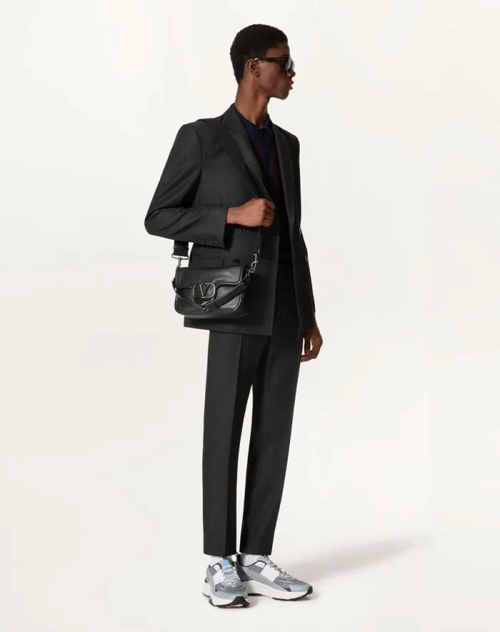 Valentino Shoulder Bags Man Valentino Garavani Alltime Grainy Calfskin Shoulder Bag For Man In Black Black Valentino Shoulder Bags Man Valentino Garavani Alltime Grainy Calfskin Shoulder Bag For Man In Black Black