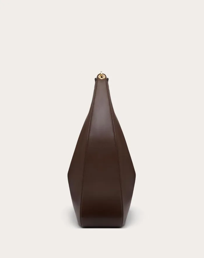 Valentino Shoulder Bags Woman Maxi Vlogo Moon Nappa Leather Hobo Bag With Chain For Woman In Cocoa Cocoa Valentino Shoulder Bags Woman Maxi Vlogo Moon Nappa Leather Hobo Bag With Chain For Woman In Cocoa Cocoa