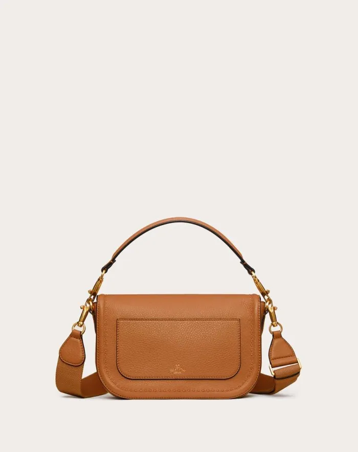 Valentino Shoulder Bags Woman Valentino Garavani Alltime Grainy Calfskin Shoulder Bag For Woman In Almond Almond Valentino Shoulder Bags Woman Valentino Garavani Alltime Grainy Calfskin Shoulder Bag For Woman In Almond Almond