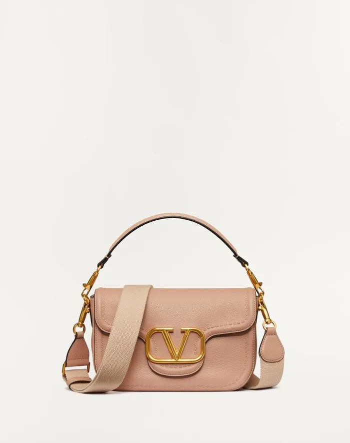 Valentino Shoulder Bags Woman Valentino Garavani Alltime Grainy Calfskin Shoulder Bag For Woman In Almond Almond Valentino Shoulder Bags Woman Valentino Garavani Alltime Grainy Calfskin Shoulder Bag For Woman In Almond Almond