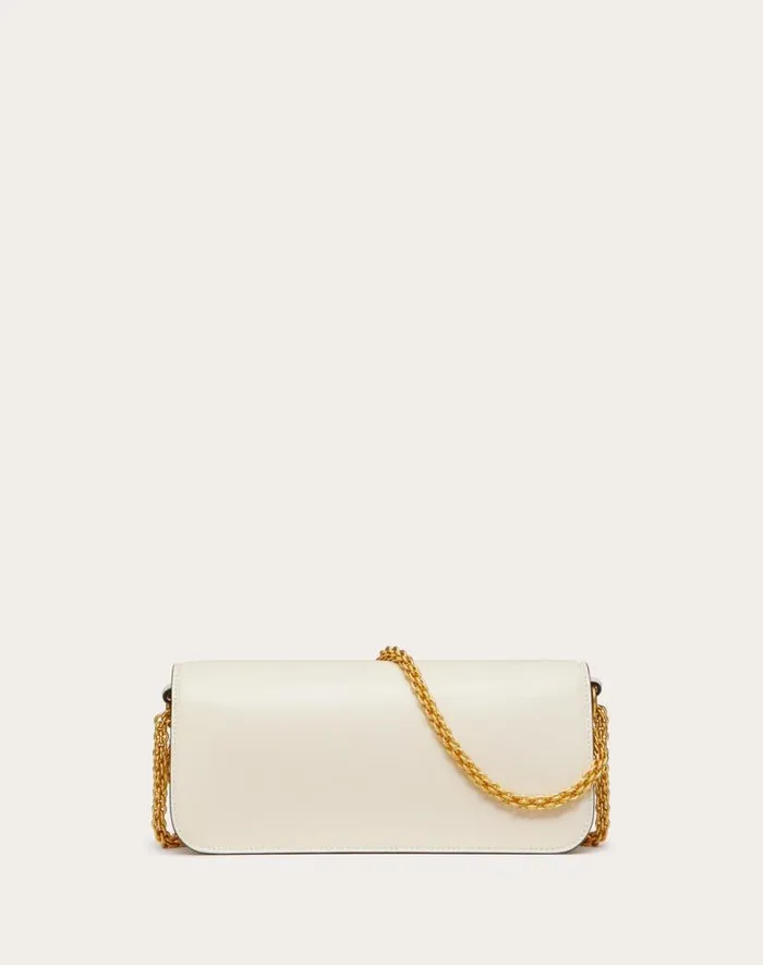 Valentino Shoulder Bags Woman Valentino Garavani Loc Calfskin Shoulder Bag For Woman In Black Black