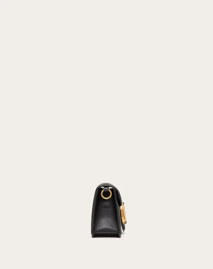 Valentino Shoulder Bags Woman Valentino Garavani Loc Calfskin Shoulder Bag For Woman In Black Black