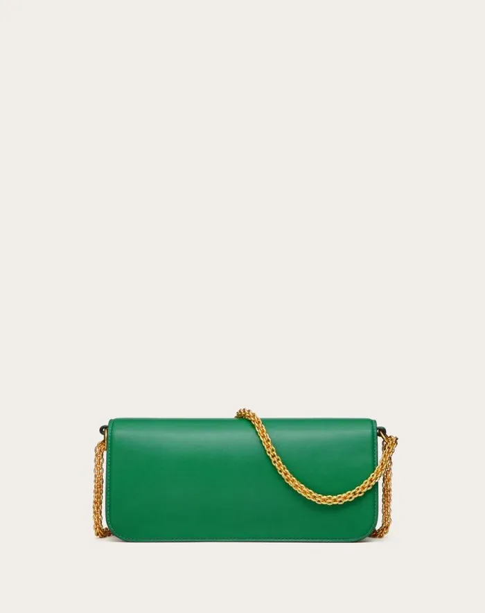 Valentino Shoulder Bags Woman Valentino Garavani Loc Calfskin Shoulder Bag For Woman In Black Black
