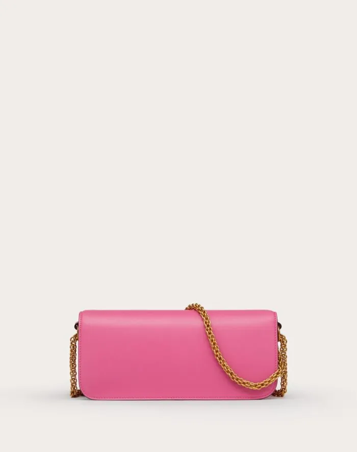 Valentino Shoulder Bags Woman Valentino Garavani Loc Calfskin Shoulder Bag For Woman In Black Black