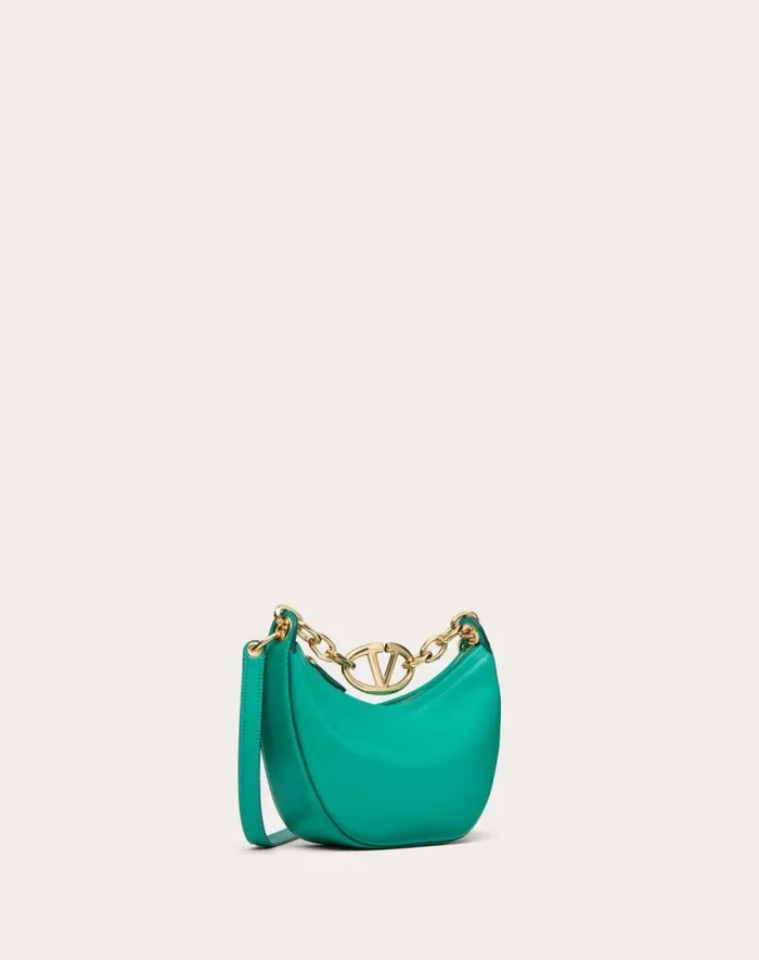 Valentino Shoulder Bags Woman Vlogo Moon Mini Hobo Bag In Nappa Leather With Chain For Woman In Rosso Valentino Rosso Valentino Valentino Shoulder Bags Woman Vlogo Moon Mini Hobo Bag In Nappa Leather With Chain For Woman In Rosso Valentino Rosso Valentino