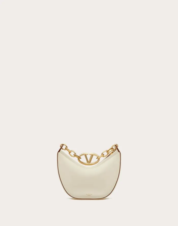 Valentino Shoulder Bags Woman Vlogo Moon Mini Hobo Bag In Nappa Leather With Chain For Woman In Rosso Valentino Rosso Valentino Valentino Shoulder Bags Woman Vlogo Moon Mini Hobo Bag In Nappa Leather With Chain For Woman In Rosso Valentino Rosso Valentino