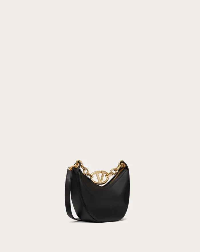 Valentino Shoulder Bags Woman Vlogo Moon Mini Hobo Bag In Nappa Leather With Chain For Woman In Rosso Valentino Rosso Valentino Valentino Shoulder Bags Woman Vlogo Moon Mini Hobo Bag In Nappa Leather With Chain For Woman In Rosso Valentino Rosso Valentino