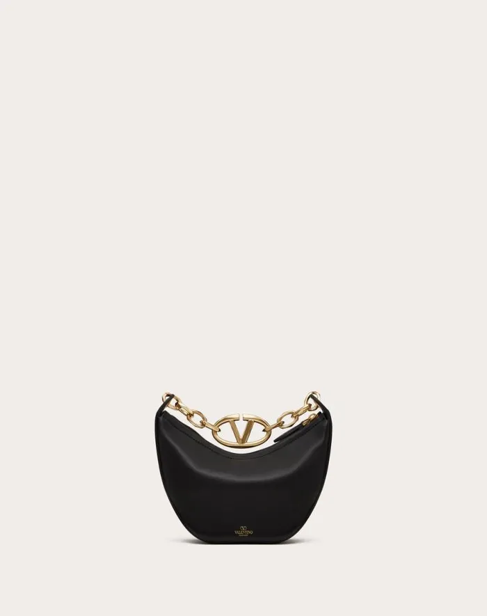 Valentino Shoulder Bags Woman Vlogo Moon Mini Hobo Bag In Nappa Leather With Chain For Woman In Rosso Valentino Rosso Valentino Valentino Shoulder Bags Woman Vlogo Moon Mini Hobo Bag In Nappa Leather With Chain For Woman In Rosso Valentino Rosso Valentino