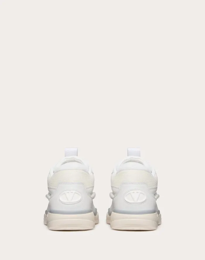 Valentino Sneakers Man Calfskin Leather Midtop Runboot Sneaker For Man In Whitesilverparrot Whitesilverparrot Valentino Sneakers Man Calfskin Leather Midtop Runboot Sneaker For Man In Whitesilverparrot Whitesilverparrot