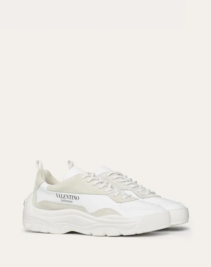 Valentino Sneakers Man Gumboy Calfskin Sneaker For Man In White White Valentino Sneakers Man Gumboy Calfskin Sneaker For Man In White White