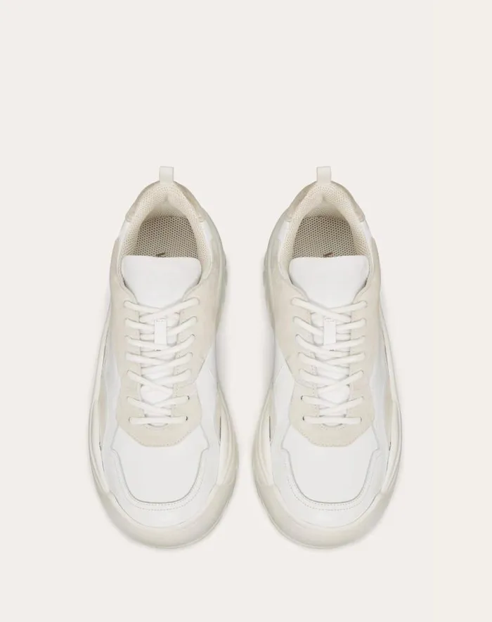 Valentino Sneakers Man Gumboy Calfskin Sneaker For Man In White White Valentino Sneakers Man Gumboy Calfskin Sneaker For Man In White White