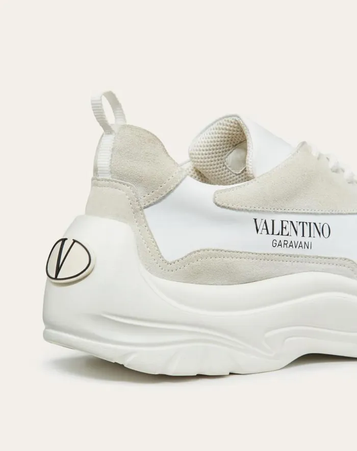 Valentino Sneakers Man Gumboy Calfskin Sneaker For Man In White White Valentino Sneakers Man Gumboy Calfskin Sneaker For Man In White White