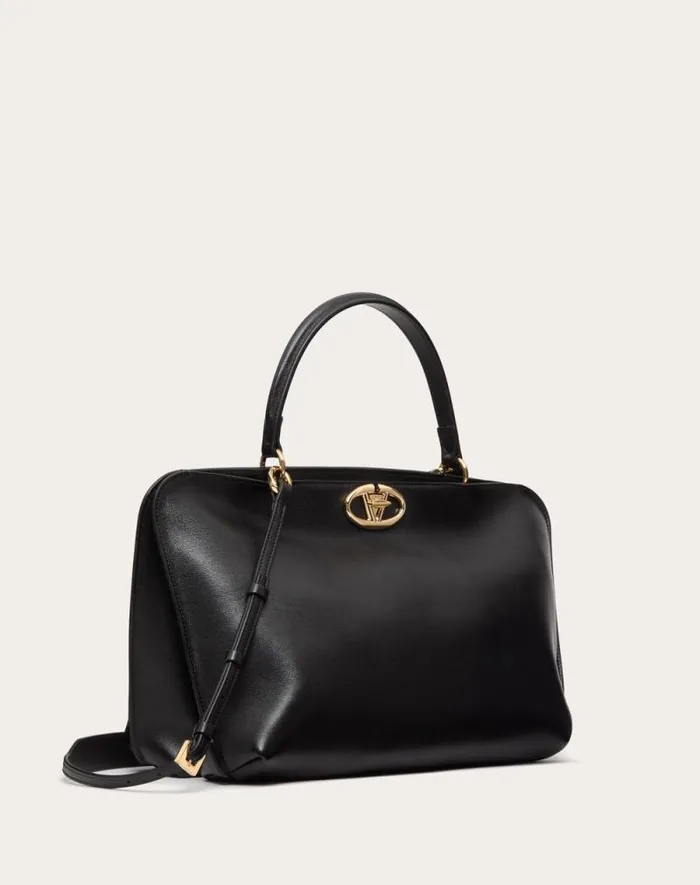 Valentino Top Handle Bags Woman Valentino Garavani 2gether Leather Handbag For Woman In Black Black Valentino Top Handle Bags Woman Valentino Garavani 2gether Leather Handbag For Woman In Black Black