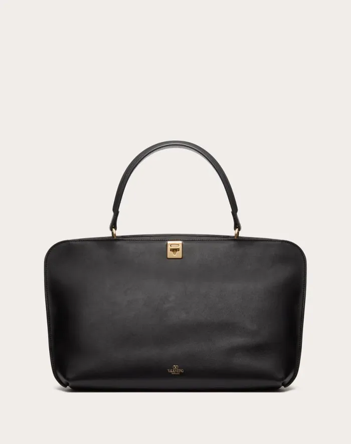 Valentino Top Handle Bags Woman Valentino Garavani 2gether Leather Handbag For Woman In Black Black Valentino Top Handle Bags Woman Valentino Garavani 2gether Leather Handbag For Woman In Black Black