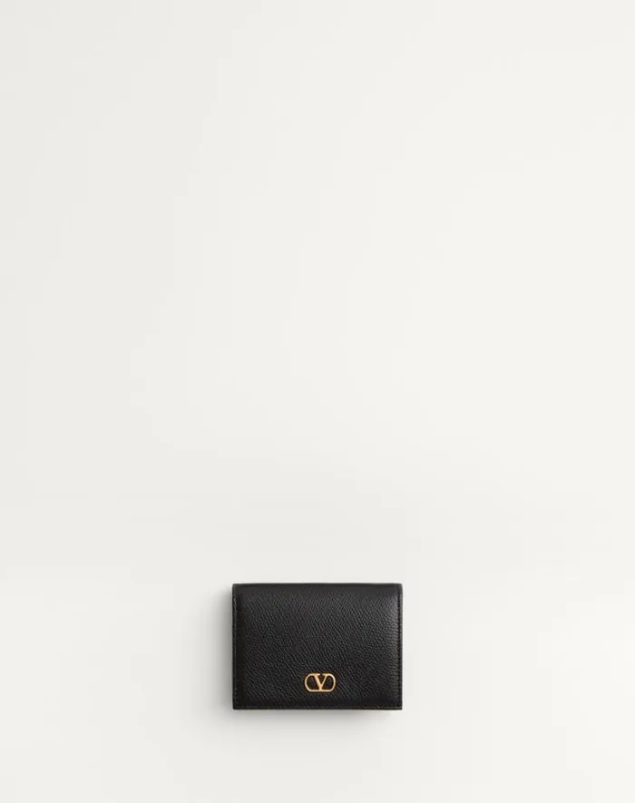 Valentino Wallets And Small Leather Goods Woman Vlogo Signature Grainy Calfskin Wallet For Woman In Light Ivory Light Ivory