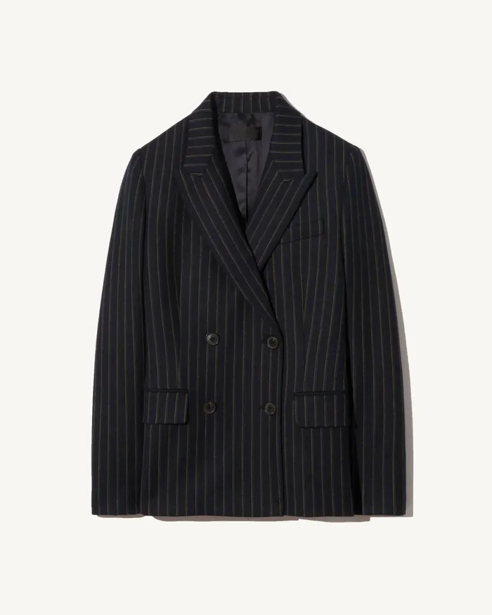 VEDA JACKET Nightfall Pinstripes Women Nili Lotan Jackets and Blazers