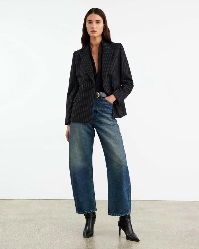 VEDA JACKET Nightfall Pinstripes Women Nili Lotan Jackets and Blazers