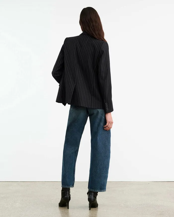 VEDA JACKET Nightfall Pinstripes Women Nili Lotan Jackets and Blazers