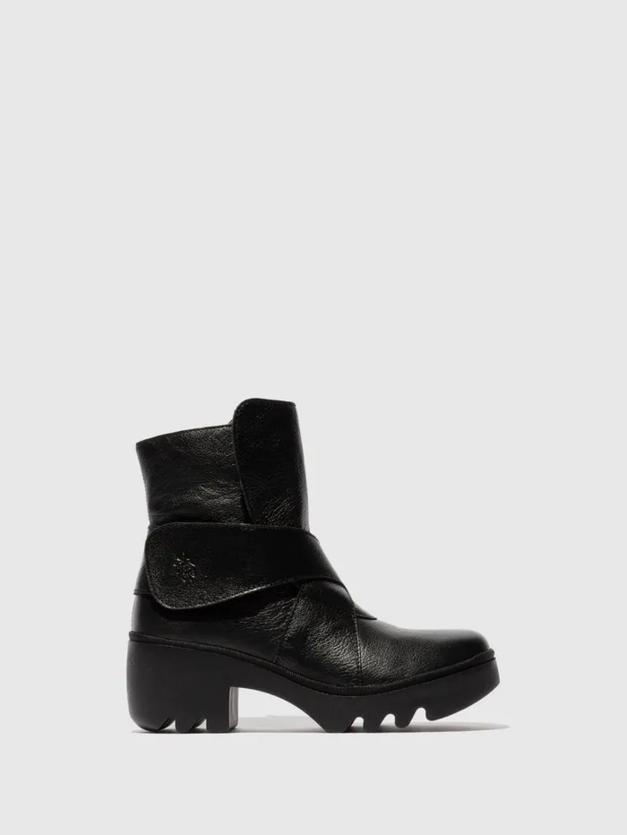 Velcro Ankle Boots TEFA532FLY BLACK Women Fly London Ankle Boots