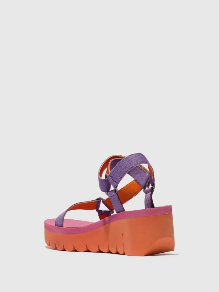 Velcro Sandals YEFA726FLY ORANGEVIOLET ROSE Women Fly London Sandals