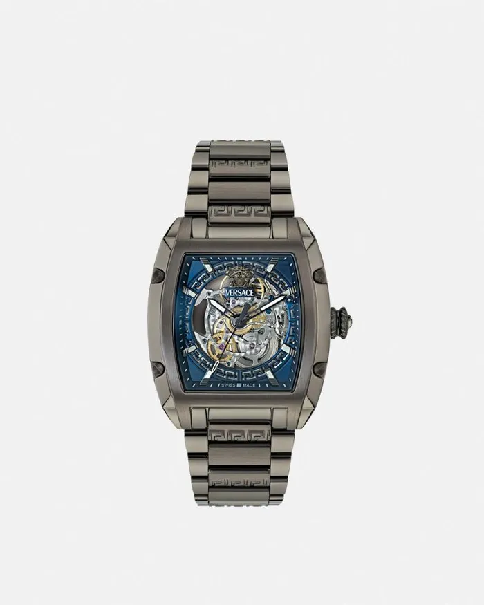 Versace Dominus Skeleton Watch Black Men Versace Watches
