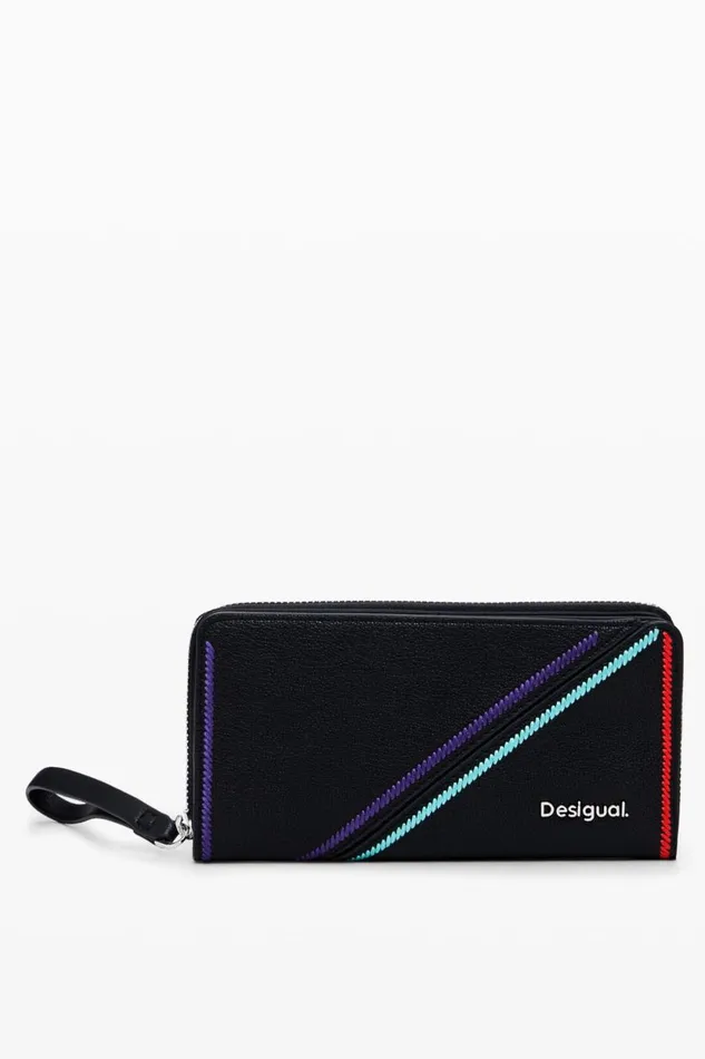 Wallets Women Desigual Large Rectangular Wallet Black