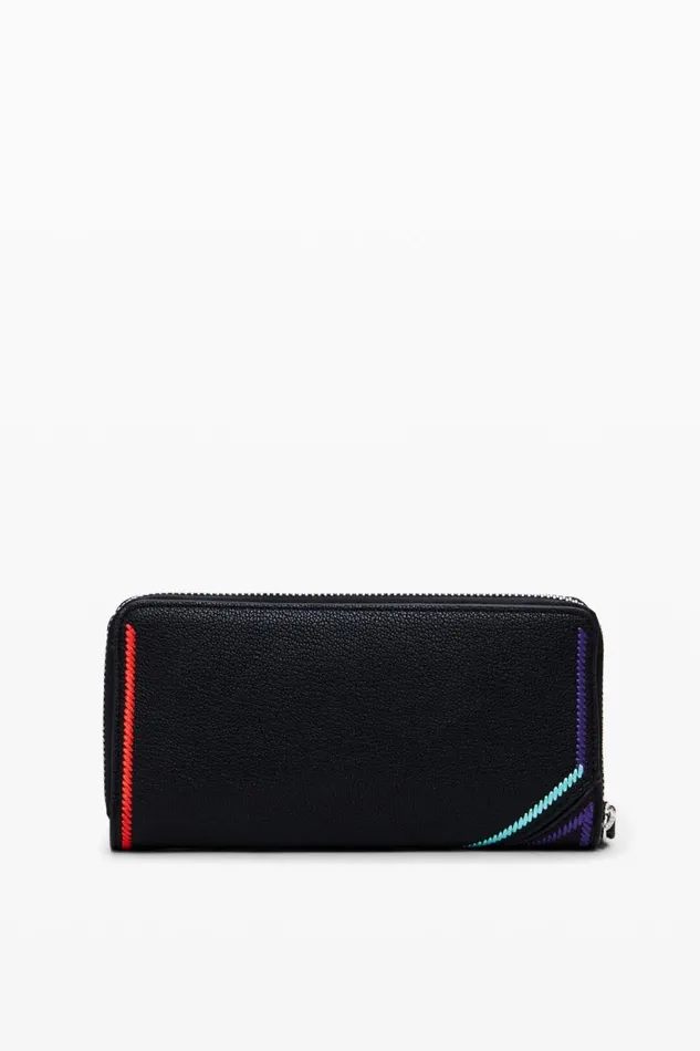 Wallets Women Desigual Large Rectangular Wallet Black